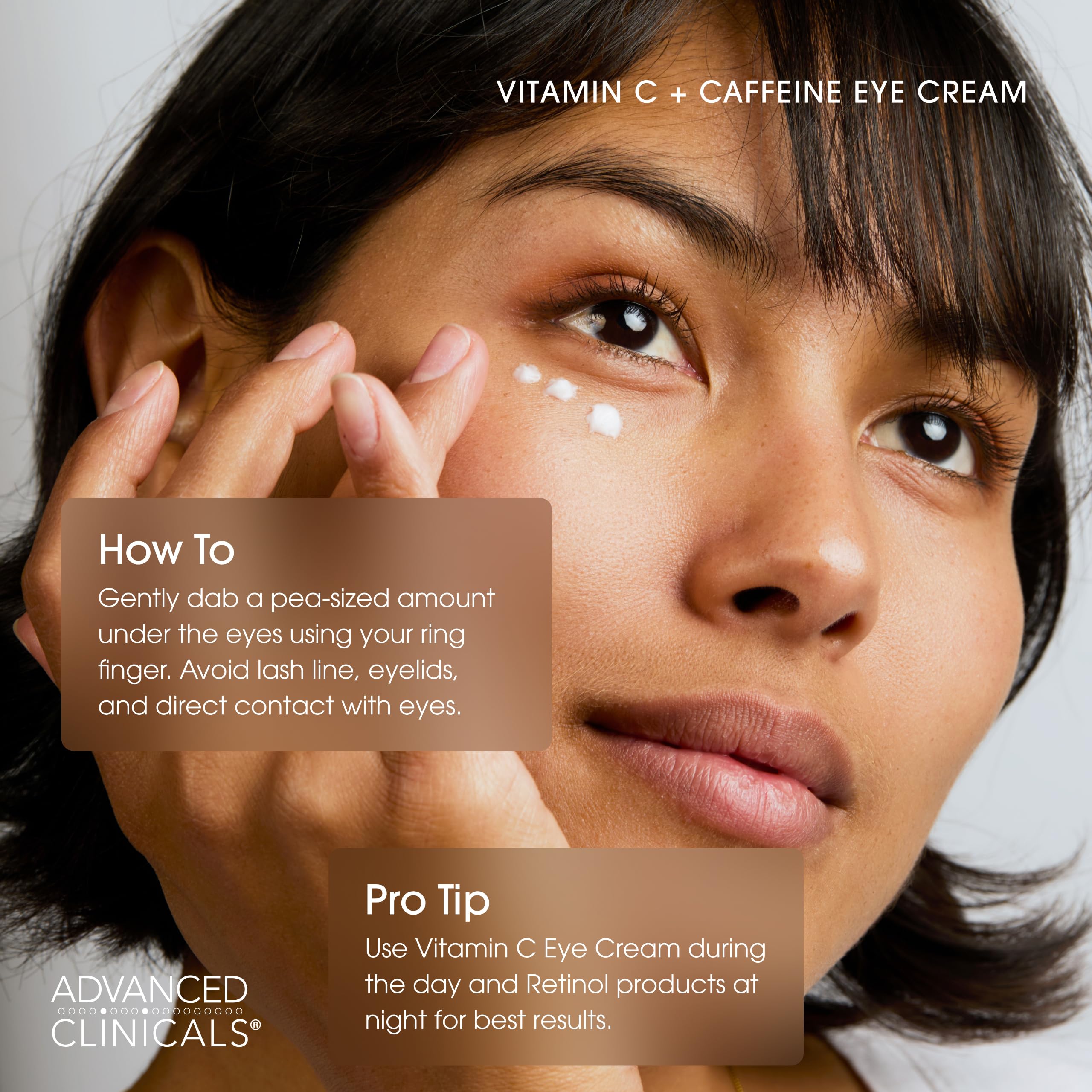 Advanced Clinicals Vitamin C Eye Balm packaging displayed on shelf