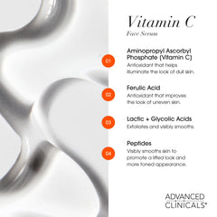 Advanced Clinicals Vitamin C Serum Face bottle brightening the complexion