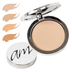 Advanced Mineral Makeup 4-in-1 pressed foundation powder compact for smooth, even coverage.