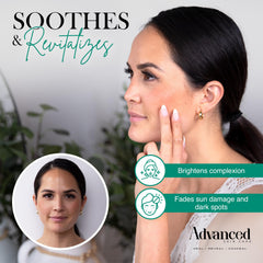Advanced Skin Care 2 oz packaging displayed on a clean vanity.