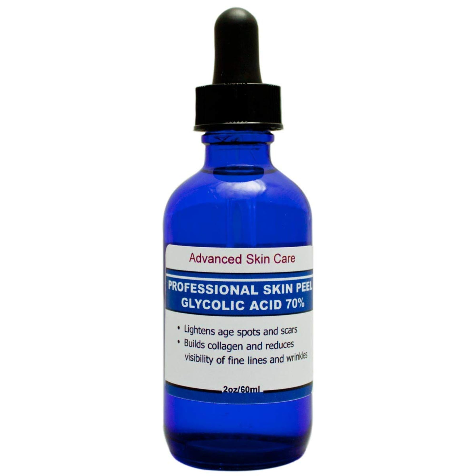 Advanced Skin Care Glycolic Acid Face Peel application demonstrates fast-acting exfoliation for radiant skin