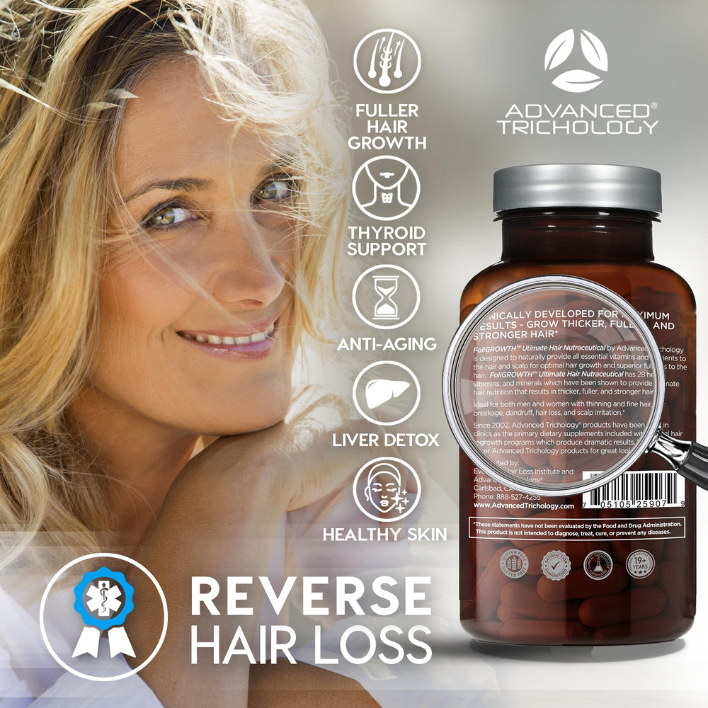 Capsule detail featuring Saw Palmetto and Hyaluronic Acid.