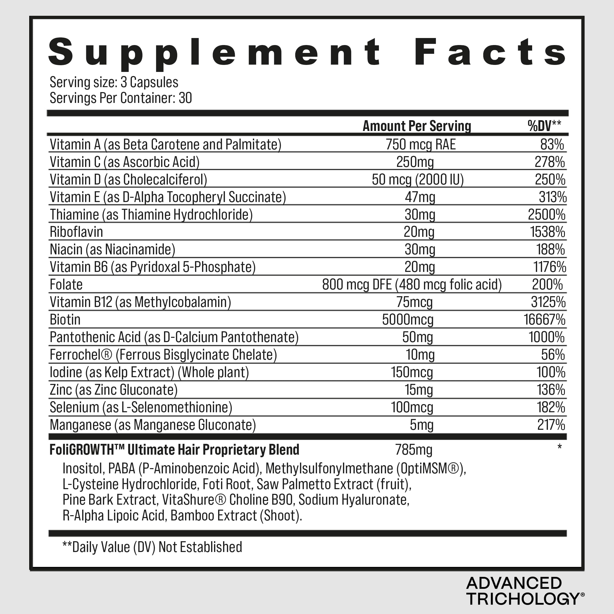 FoliGROWTH on a modern shelf implying premium vegetarian formula.