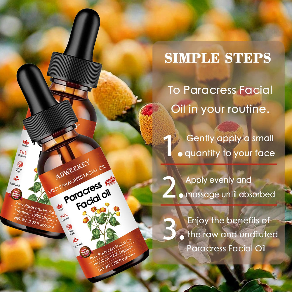 Adweekey Paracress oil texture image illustrating smooth finish and subtle warming scent