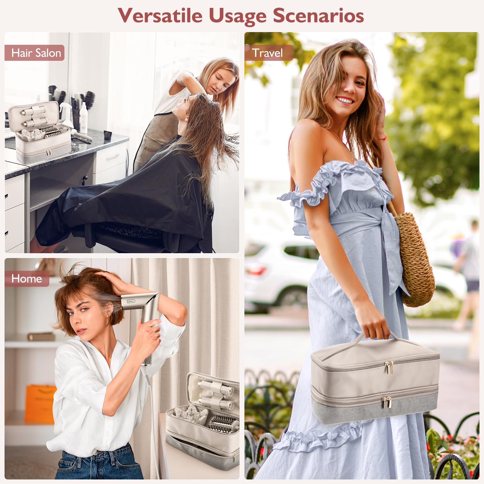 Adworte stylish storage organizer ideal for travel, salons, or gym touch-ups.