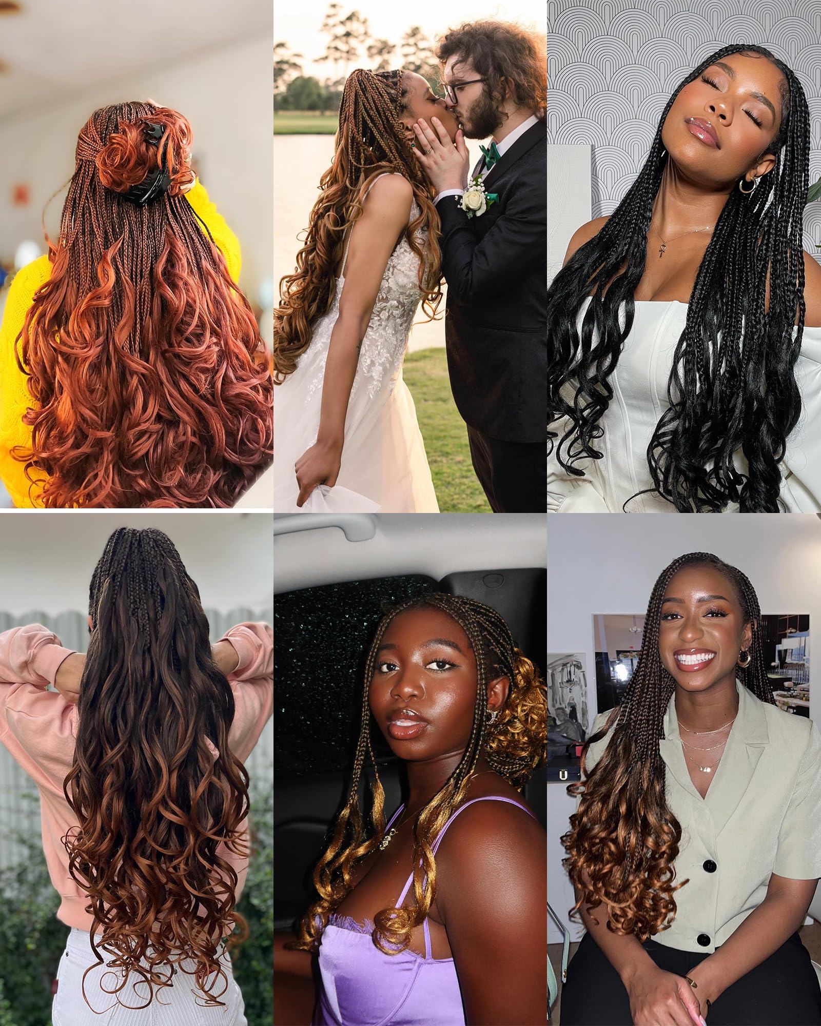 Aeagoo silky synthetic fiber with natural look and light bounce.