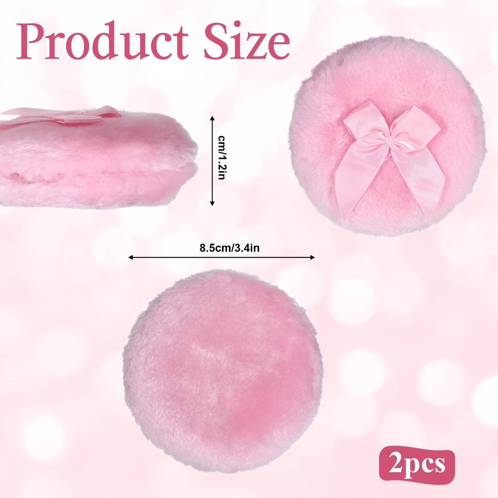 Aeaocvo pink powder puff, front view, soft texture for gentle makeup powder
