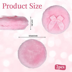 Aeaocvo pink powder puff, front view, soft texture for gentle makeup powder