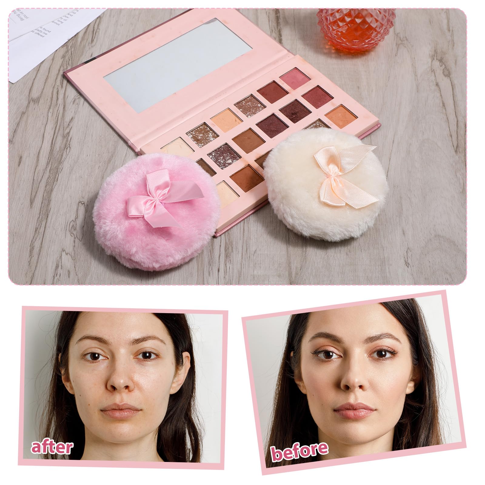 Aeaocvo washable puff velvet-soft material for talcum or loose powder