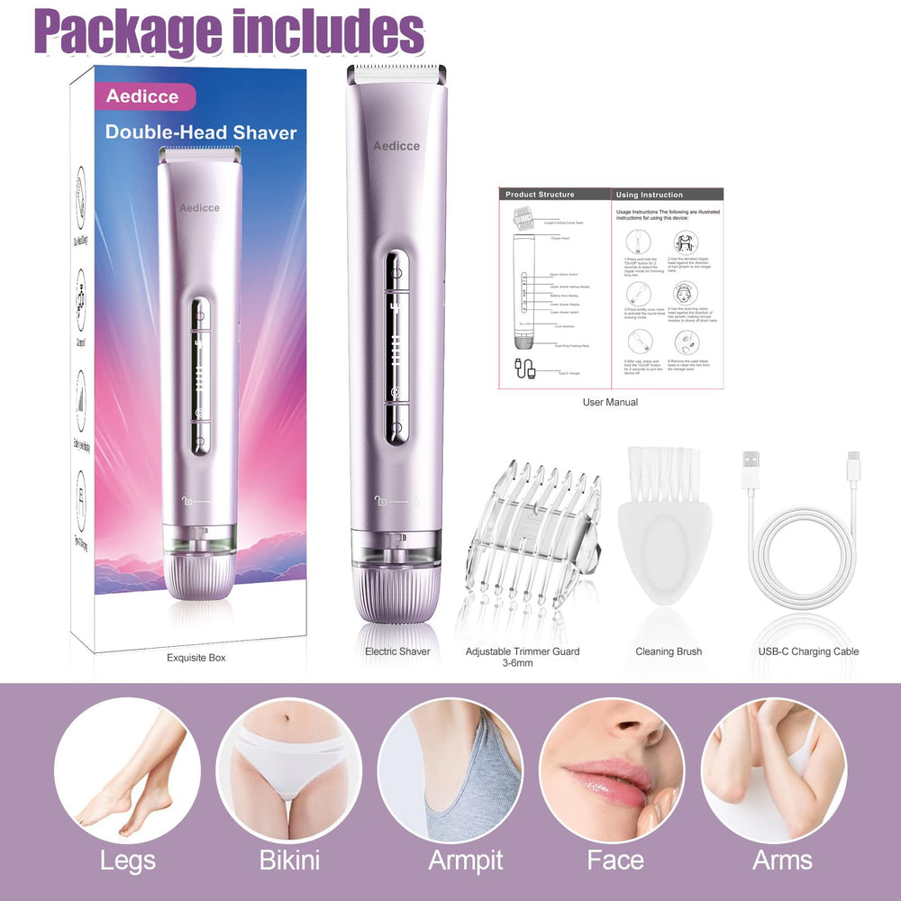 Aedicce bikini-trimmer-in-the-box includes everything needed for grooming and care.