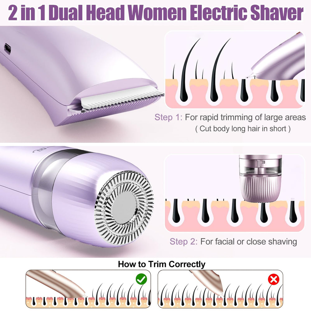 Aedicce bikini-trimmer-round-shaver-head provides a close, skin-friendly finish for sensitive skin.
