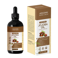AEKONIK Jojoba Oil bottle showing pure, hydrating skincare for daily use