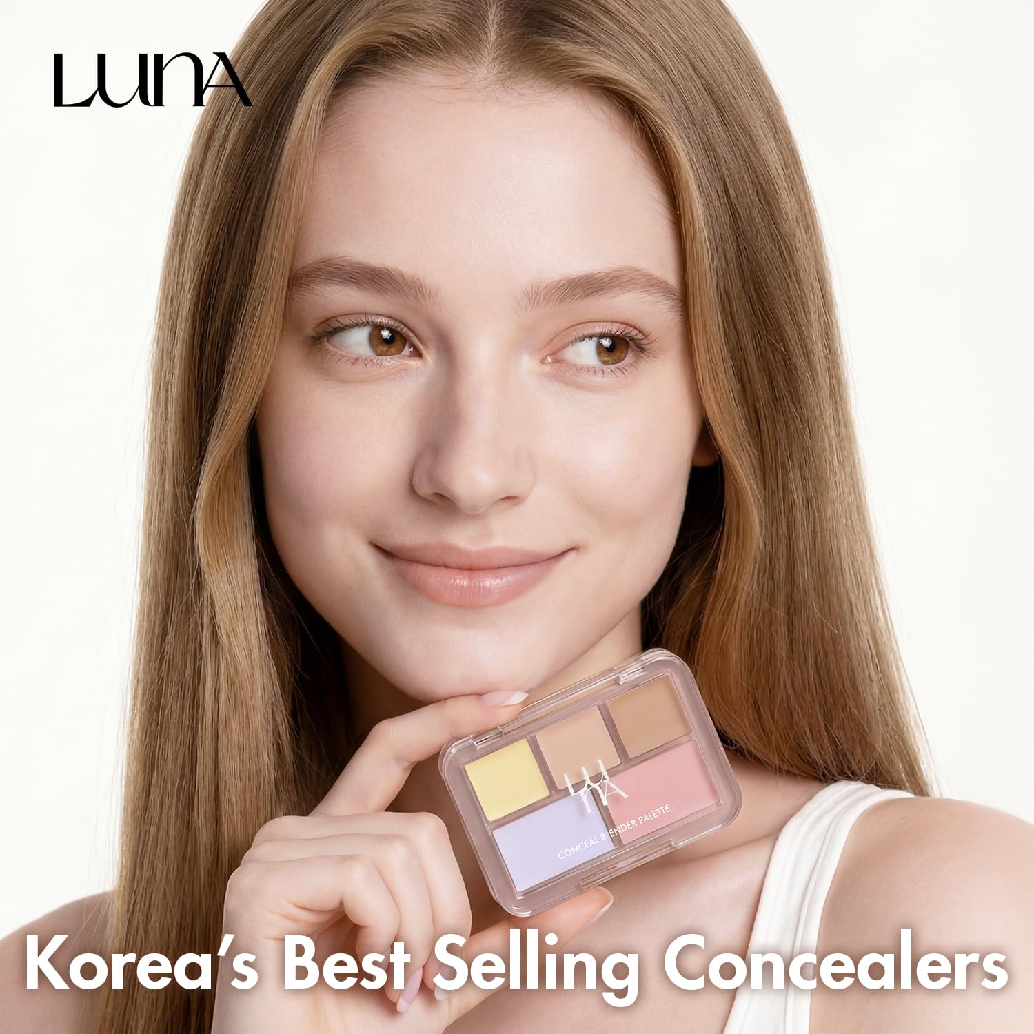 AEKYUNGLUNA LUNA Conceal Palette application under-eye finish for smooth coverage.