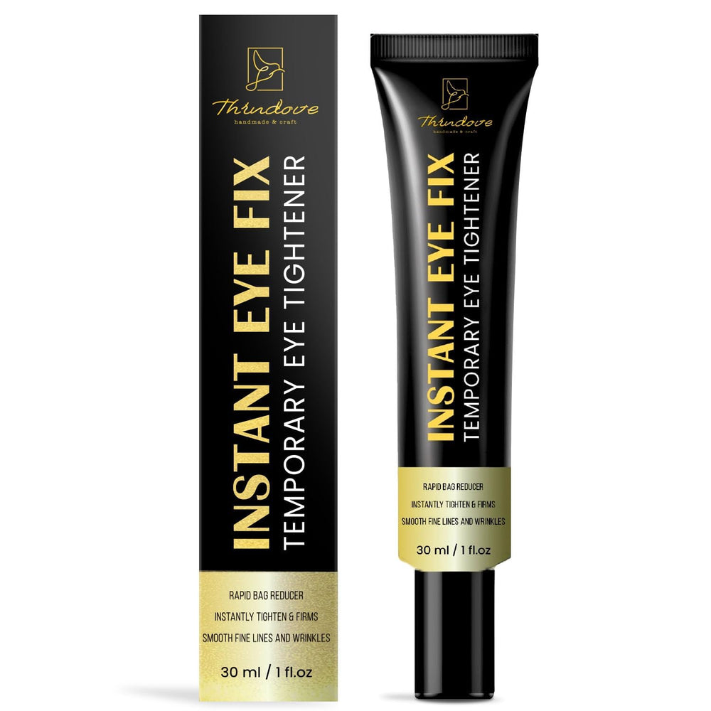 Aemerry eye tightener bottle close-up showing quick under-eye firming