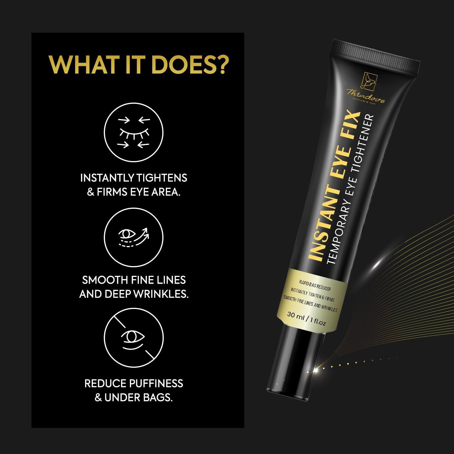 Aemerry eye tightener cream texture demonstrates silky, lightweight application