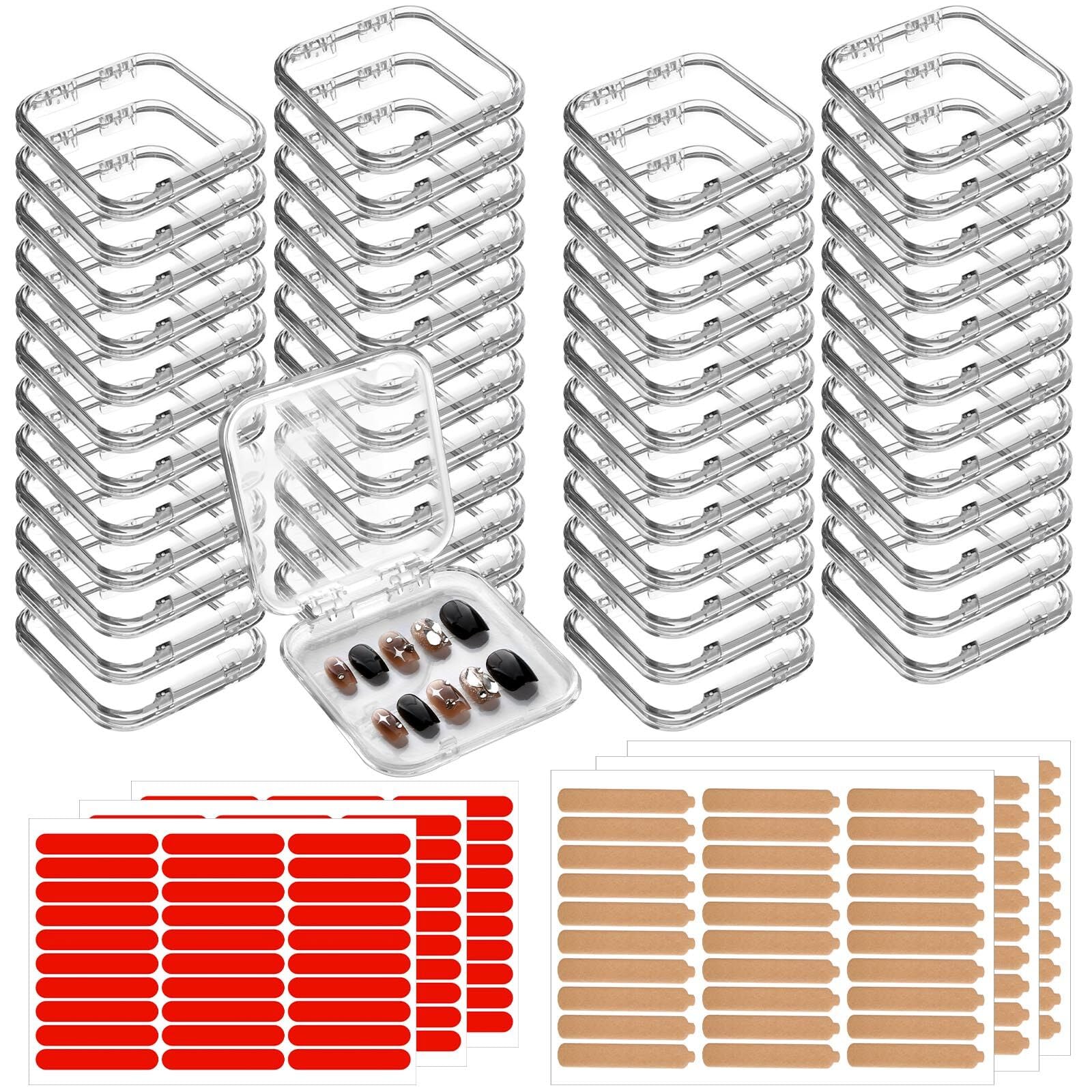 Aemygo 48-set nail box with snap closure for secure storage.