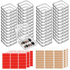 Aemygo 48-set nail box with snap closure for secure storage.