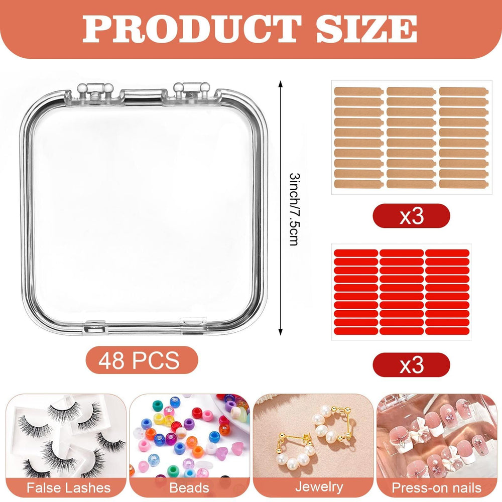 Aemygo clear acrylic nail display case showcases designs through transparent lids.
