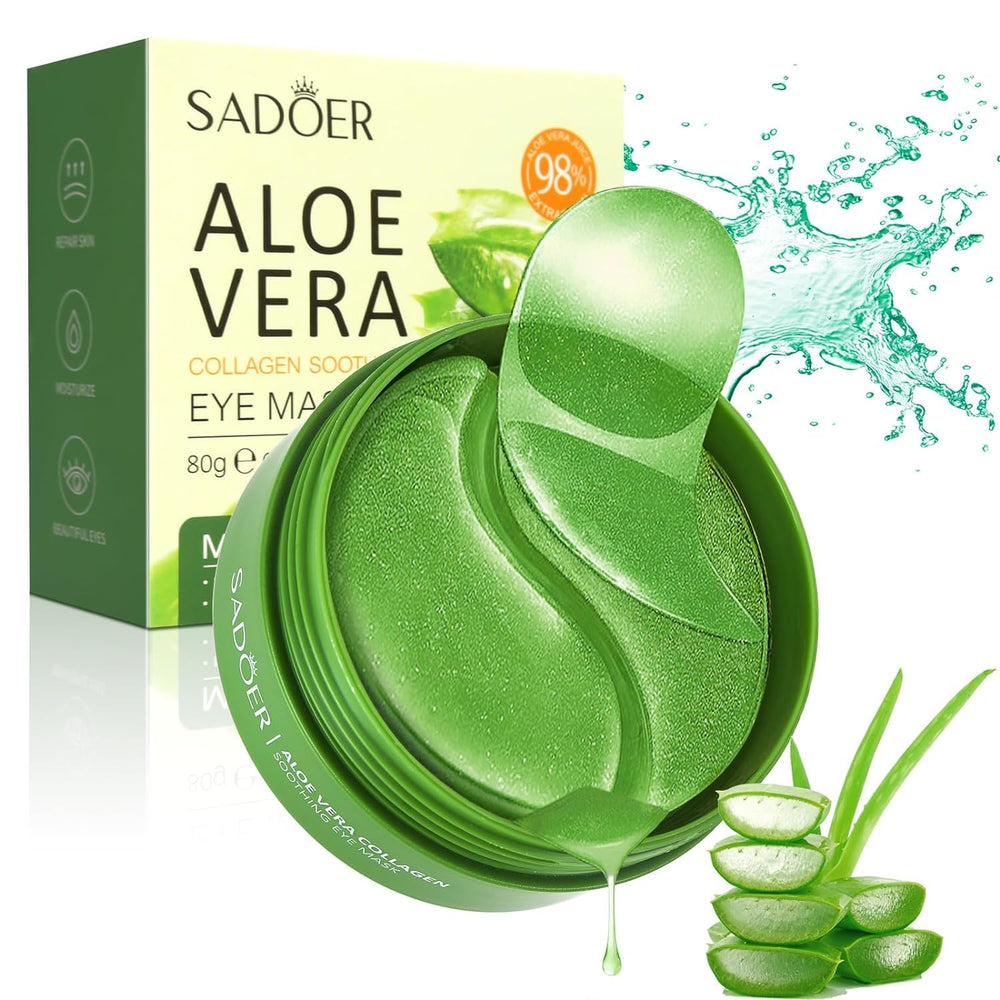 Aero Zen Aloe Vera Eye Mask 60-patch pack for refreshed under-eye skin