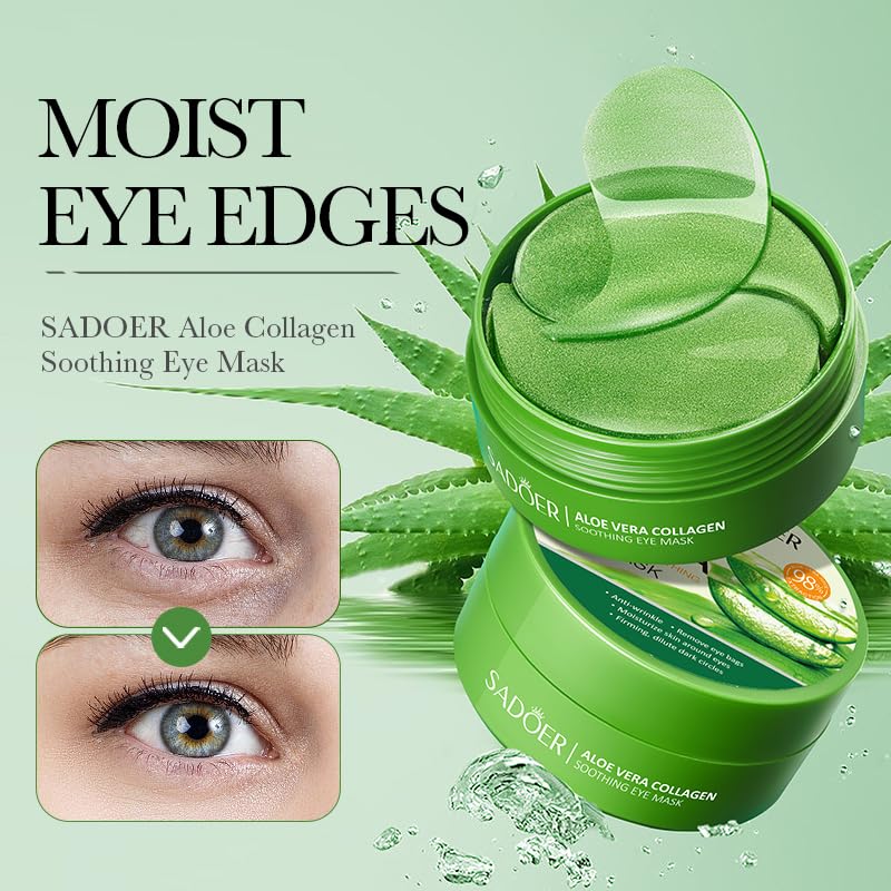 Aero Zen Aloe Vera Eye Mask with natural ingredients displayed