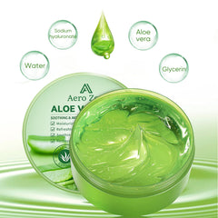 Close-up of Aloe Gel texture pouring smoothly for quick absorption