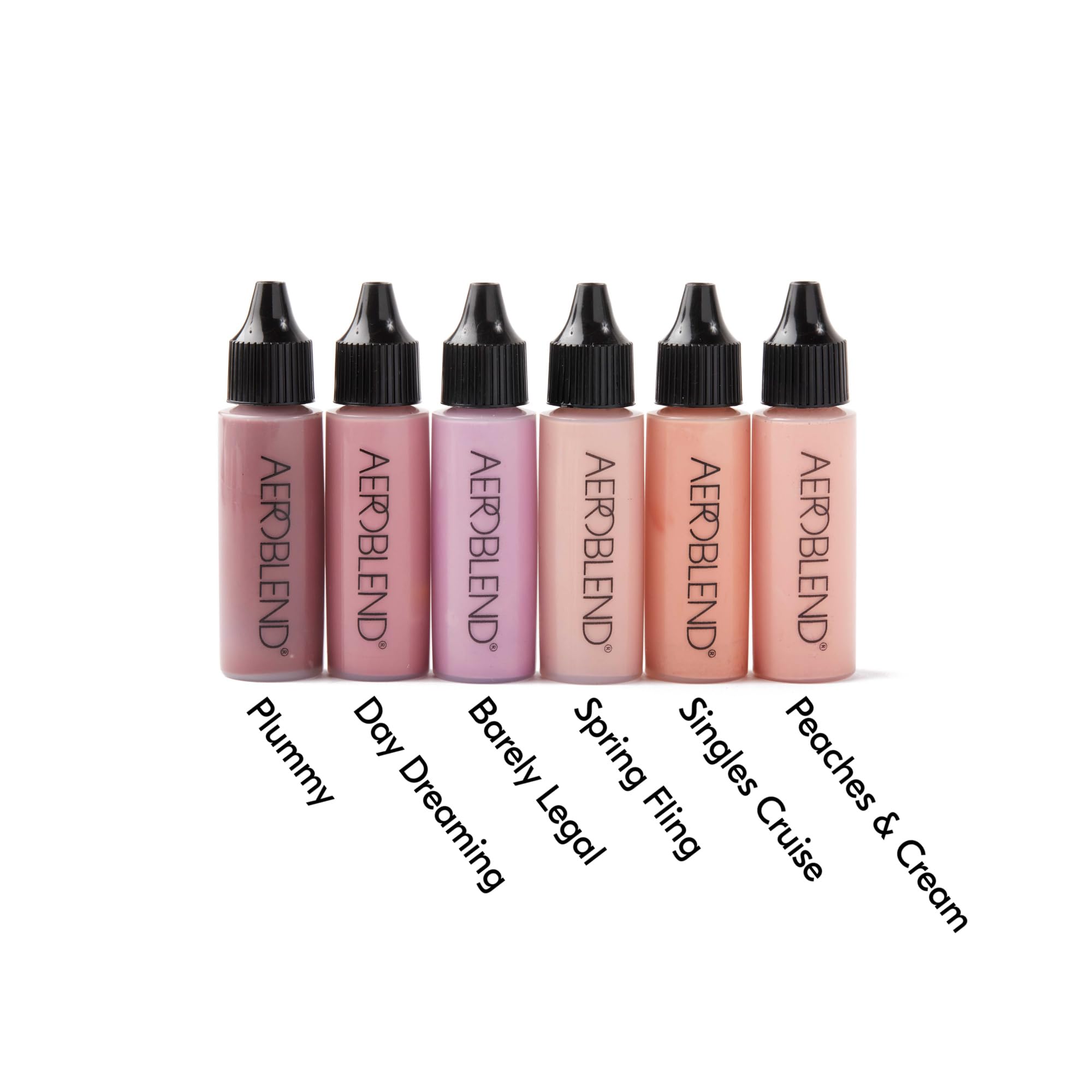 Aeroblend Airbrush Blush Singles Cruise swatch on skin showing color variation.