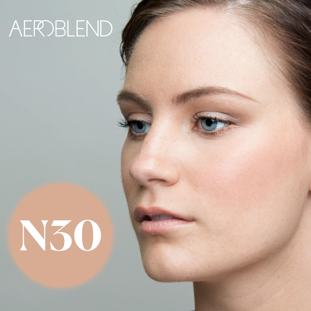 Airbrush kit setup with Aeroblend for easy shake-before-use routine.