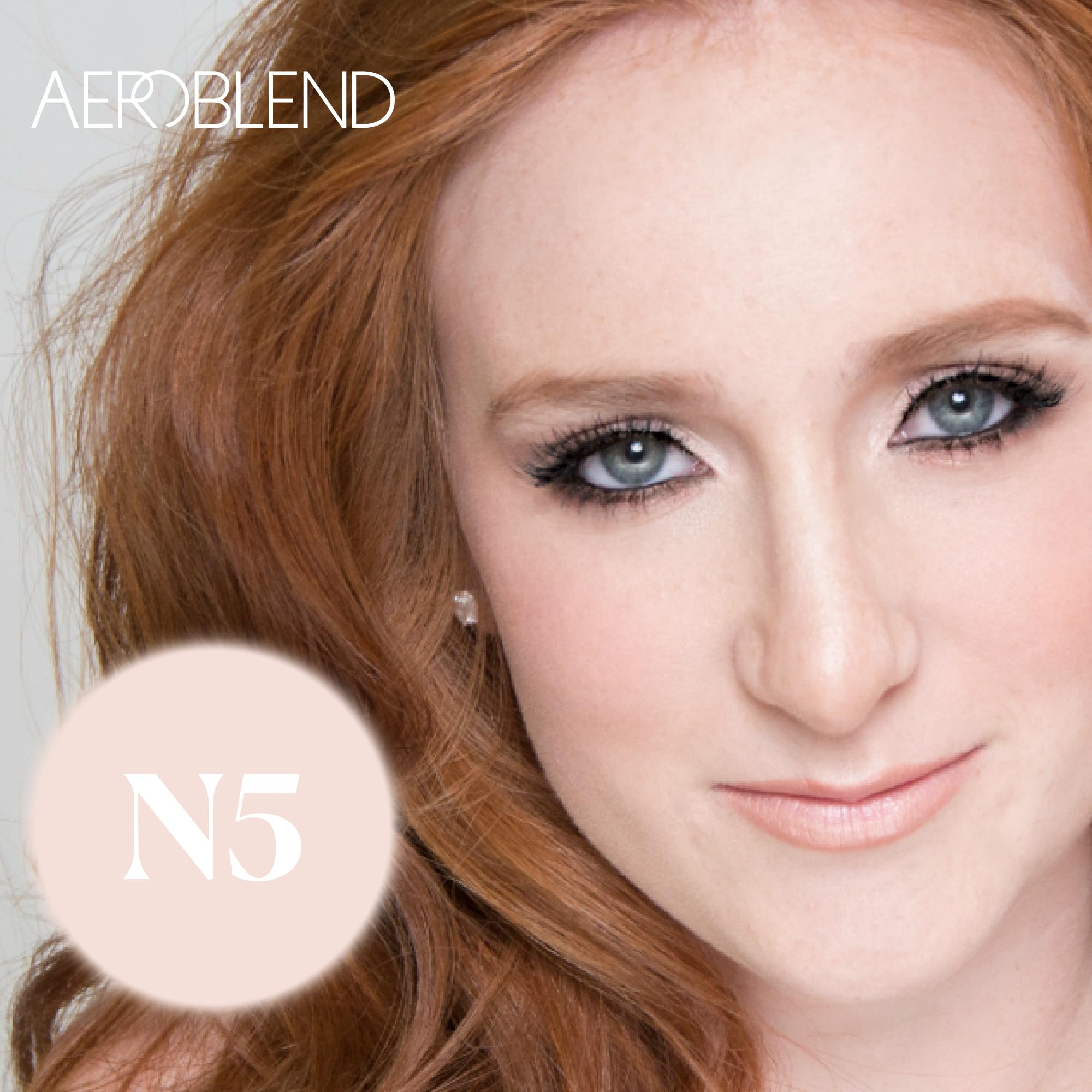 Fragrance-free formula by Aeroblend N5 supports sensitive skin makeup