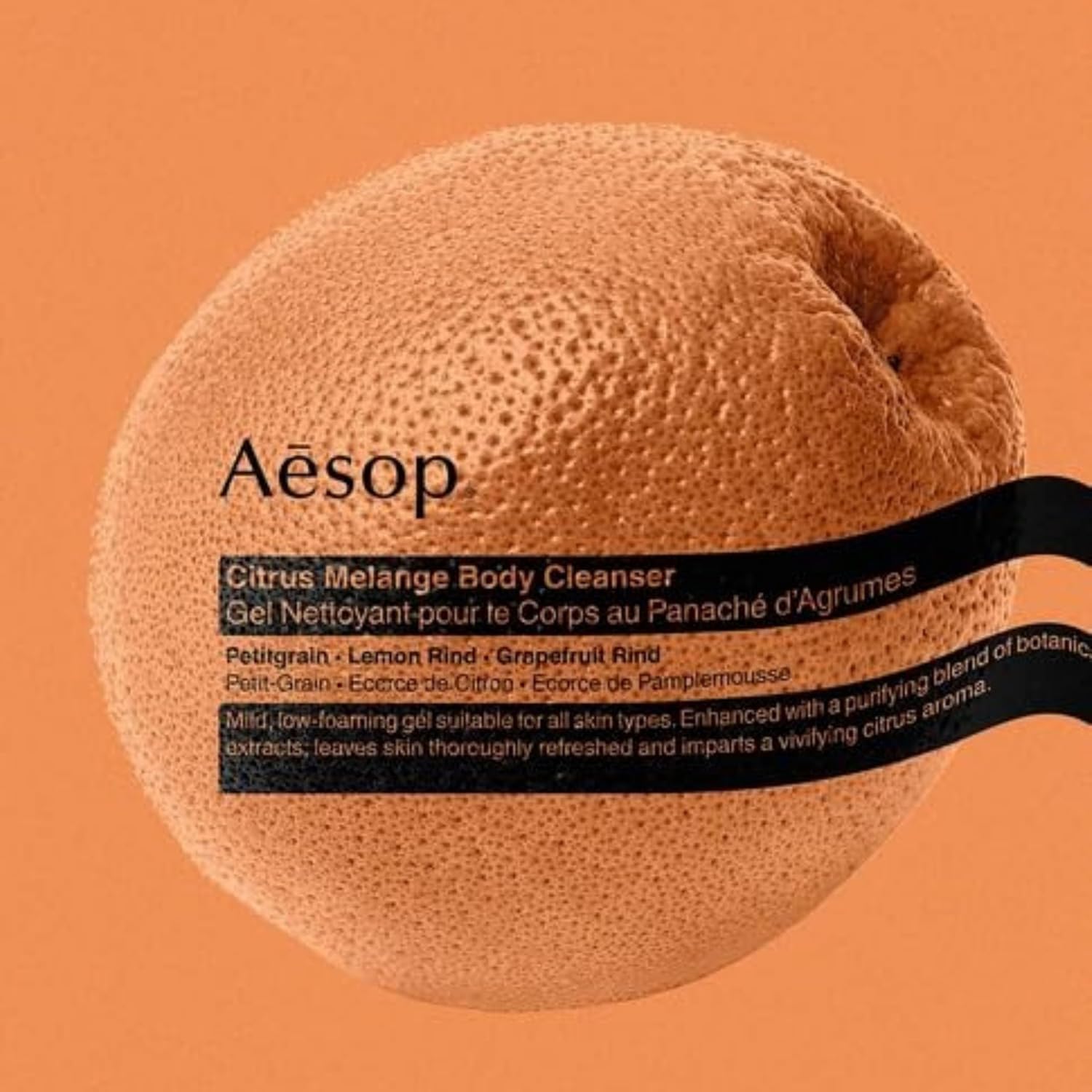 Aesop Citrus Melange Body Cleanser refill with citrus rind notes and botanicals.