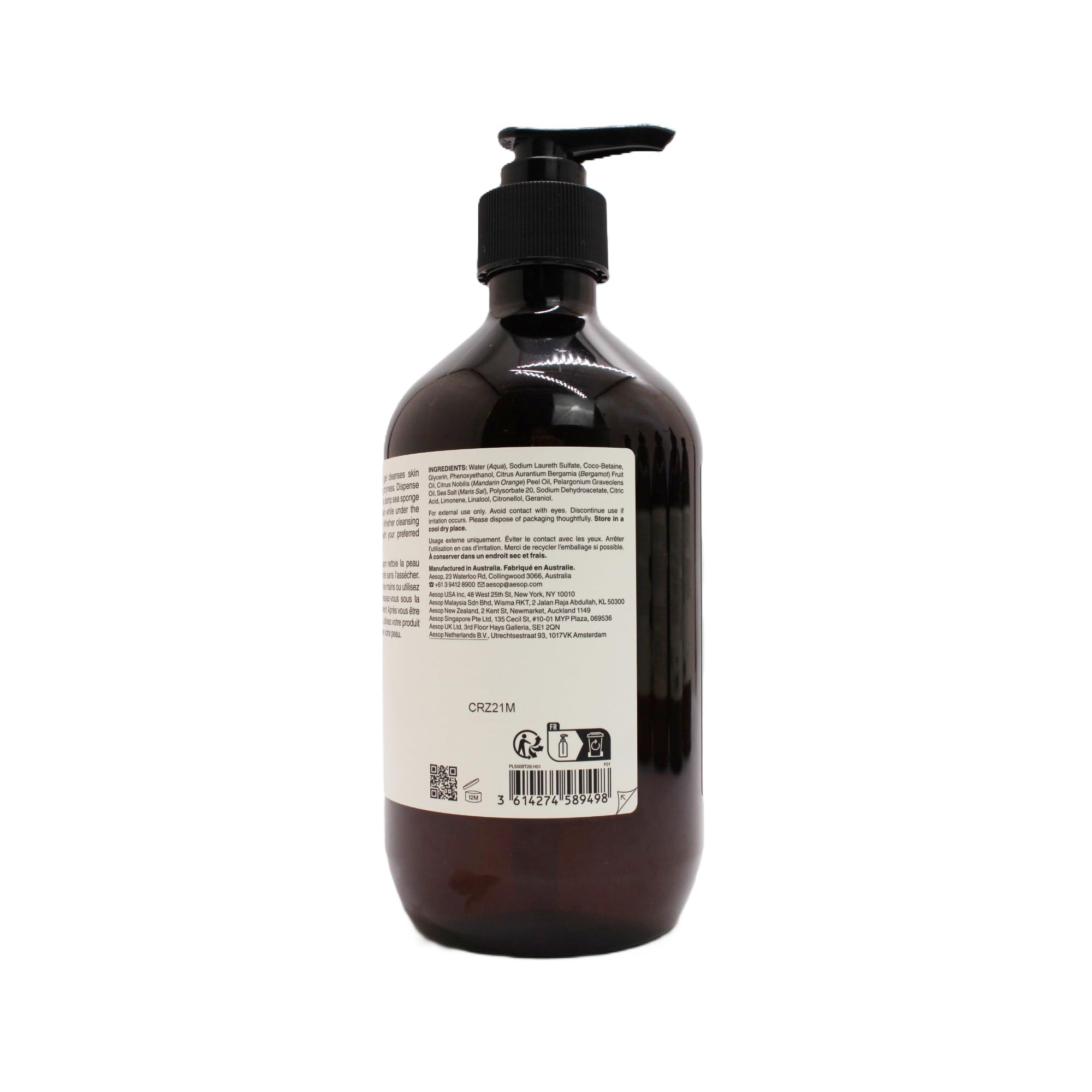 Hands dispensing cleanser to create a gentle, refreshing shower lather