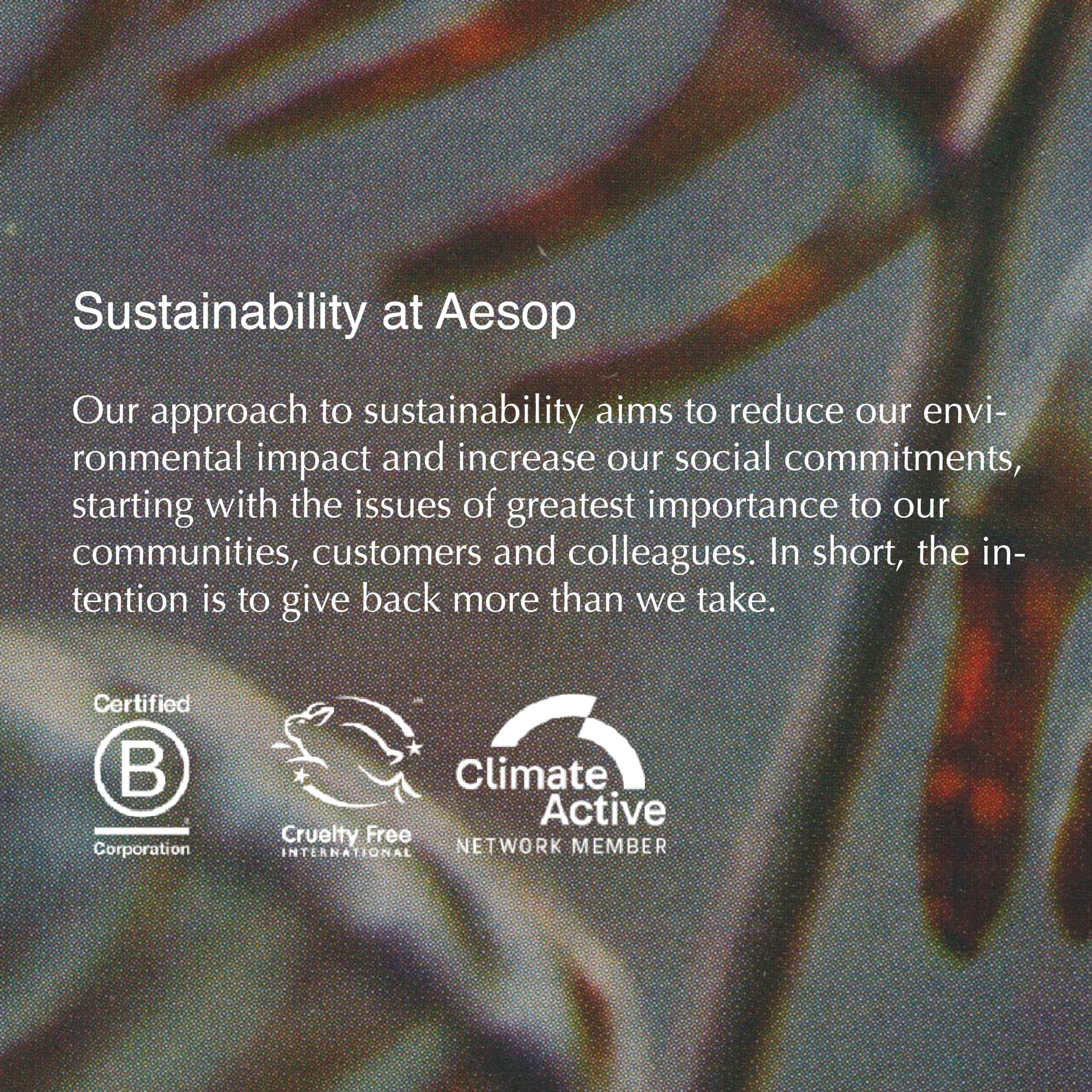 Aesop Parsley Seed Toner eco-packaging made with recycled plastics.
