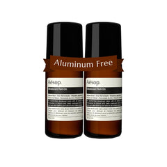Aesop Roll-On Deodorant bottle with alcohol-free formula for odor control.