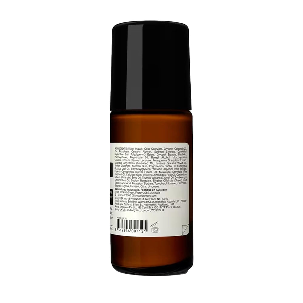 Aesop Roll-On dries quickly after application for comfortable wear.