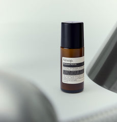 Aesop zinc ricinoleate visual focusing on odor reduction.