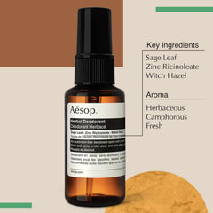 Aesop Sage Leaf ingredient close-up highlighting natural infusion.