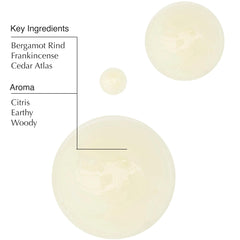 Aesop Shampoo closeup of frankincense and panthenol ingredients for nourished hair