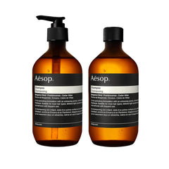 Aesop Shampoo + Refill front view for soft, shiny hair.