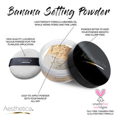 Aesthetica Banana Loose Setting Powder close-up of fine, soft texture