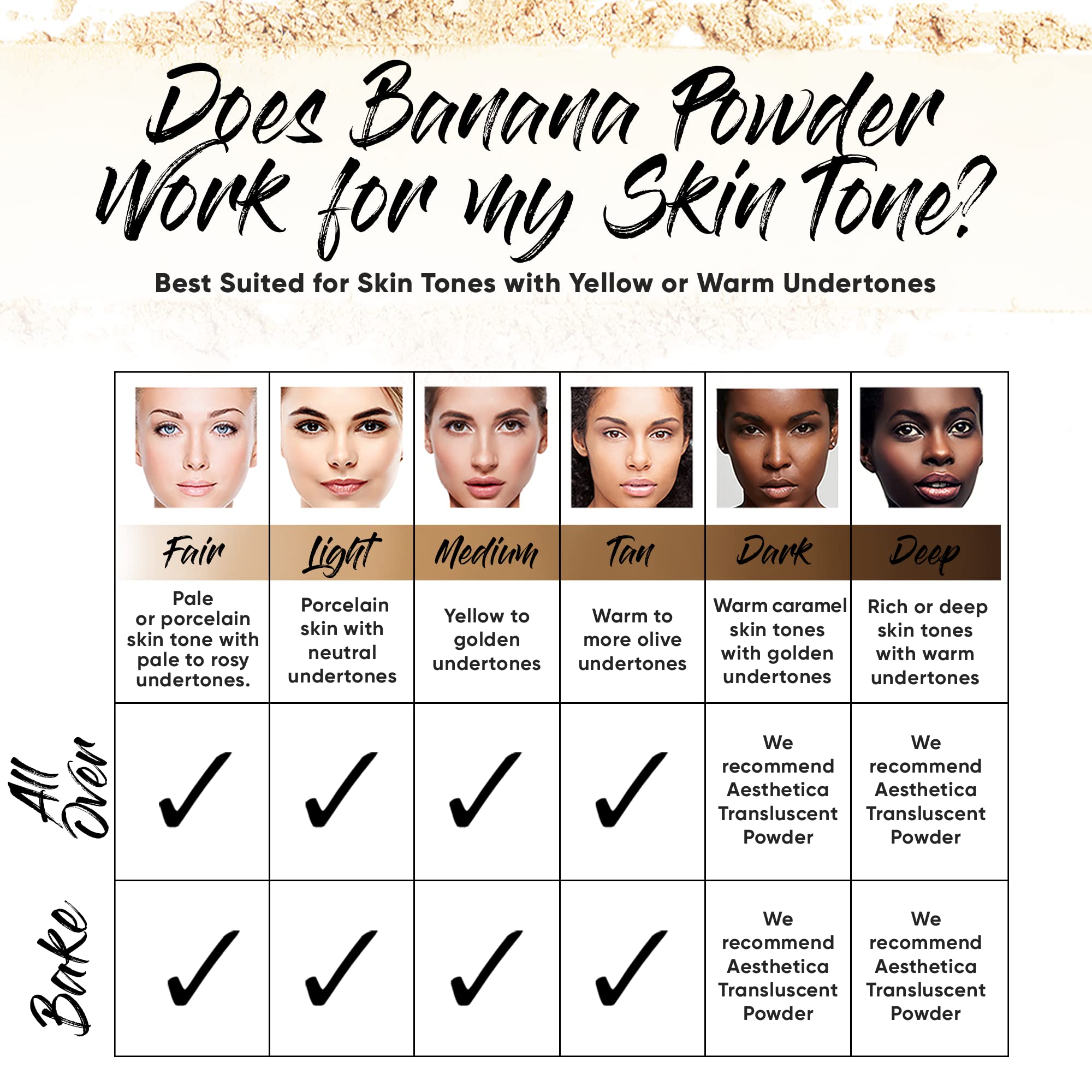 Aesthetica Banana Loose Setting Powder veil on the skin for shine control