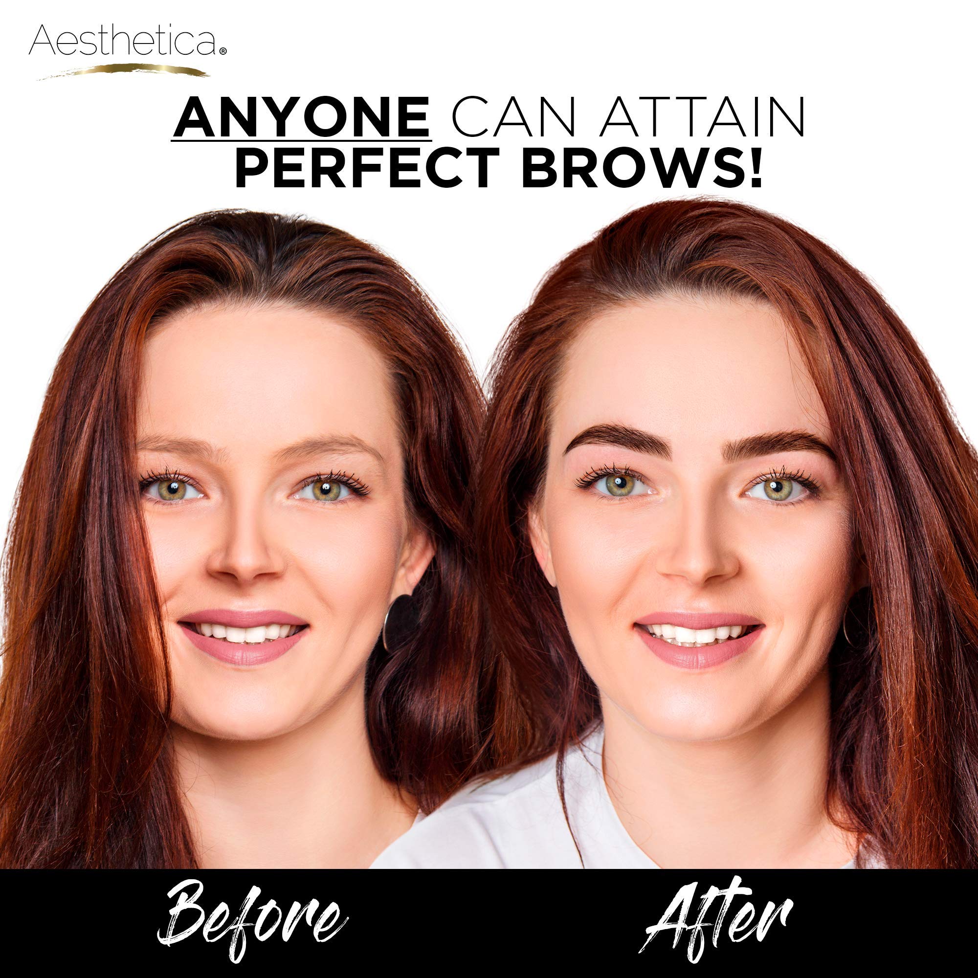 Aesthetica Brow Contour Kit wax/pomade for lasting brow definition and hold.