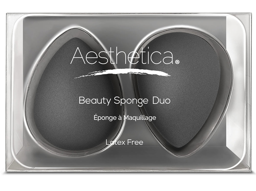 Aesthetica Cosmetics beauty sponge with round end for seamless blending.