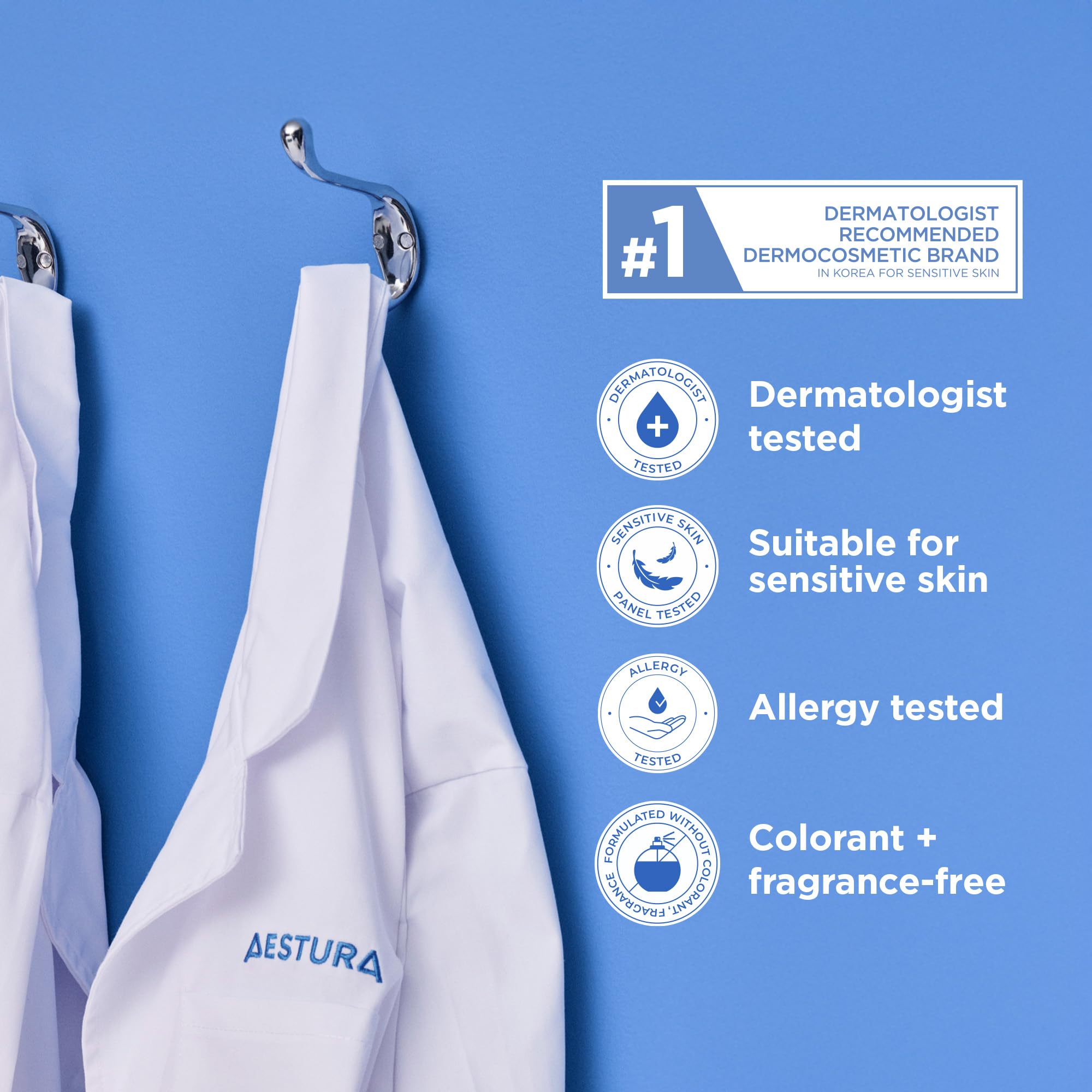 Cooling effect of AESTURA gel cream after heat exposure