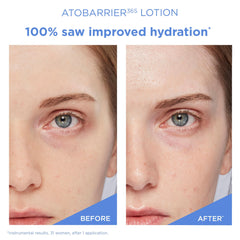 AESTURA ATOBARRIER365 application swatch demonstrates smooth absorption.