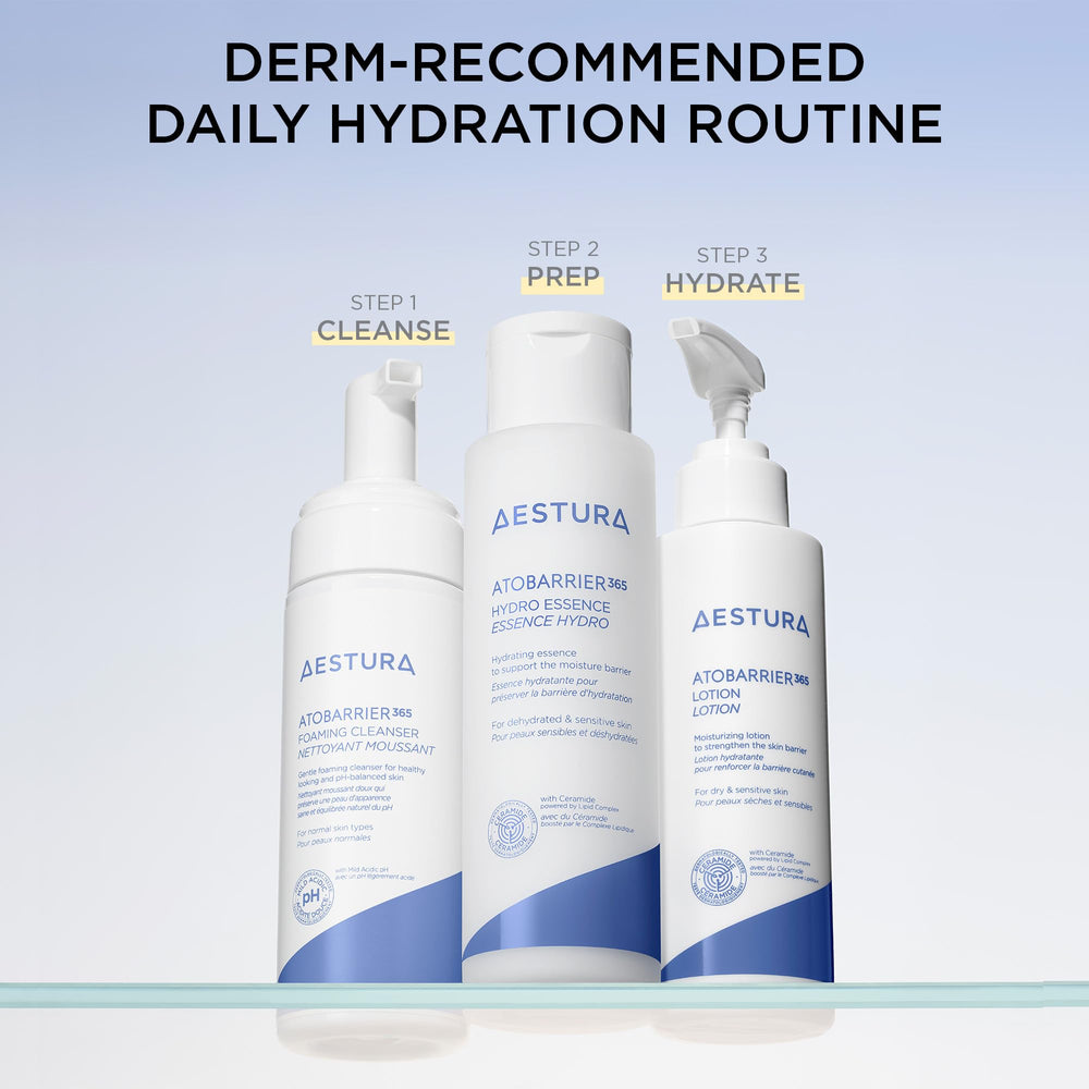 AESTURA ATOBARRIER365 fragrance-free packaging emphasizes gentle skincare.