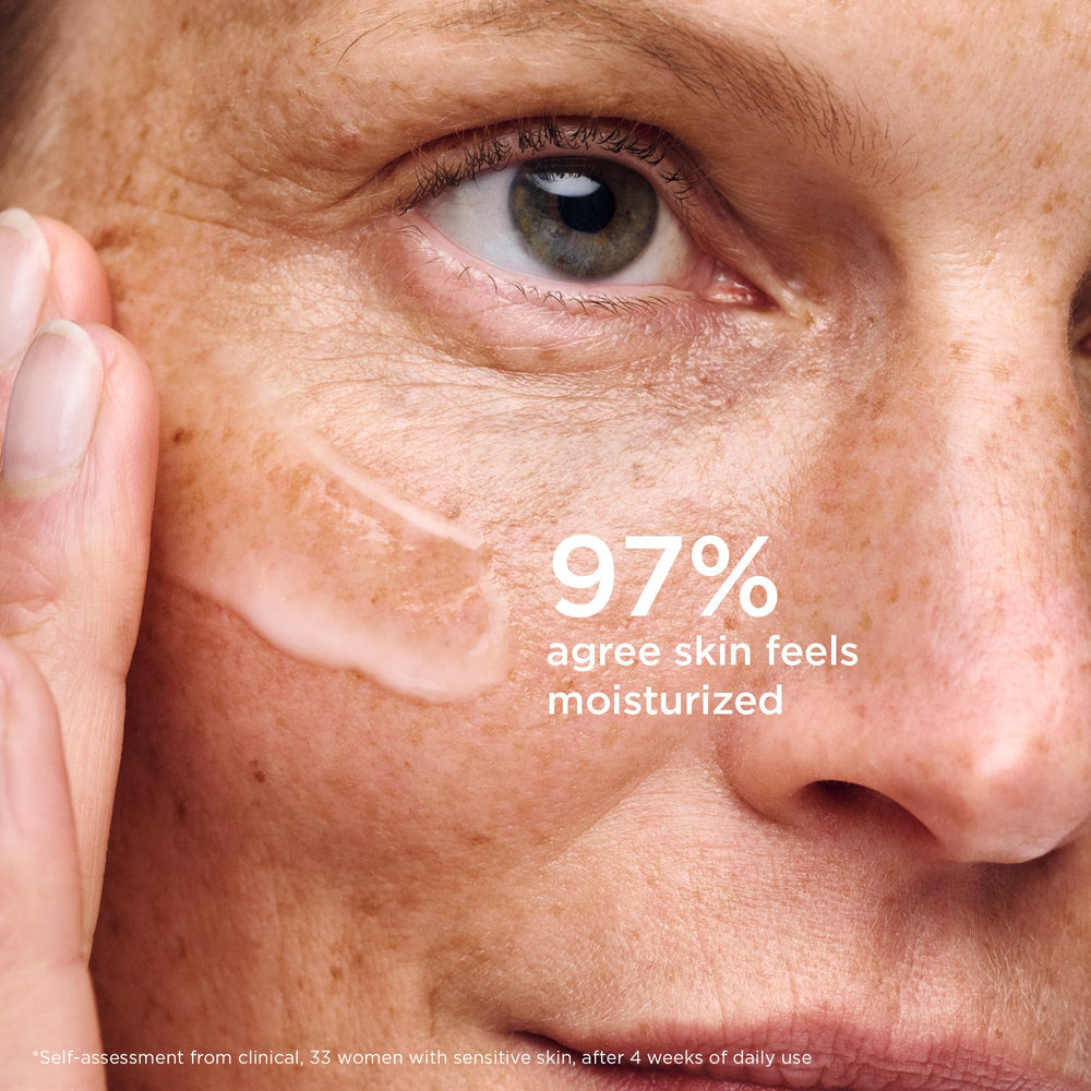 Fragrance-free badge on Aestura product signaling suitability for sensitive skin