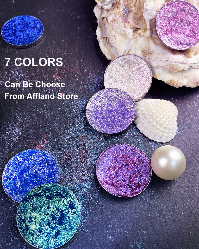 Afflano duo chrome green glitter for layered dimensional effects