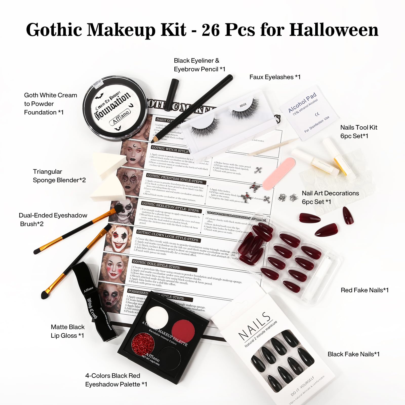 Afflano Eyeliner and Eyebrow Pencil for precise definition