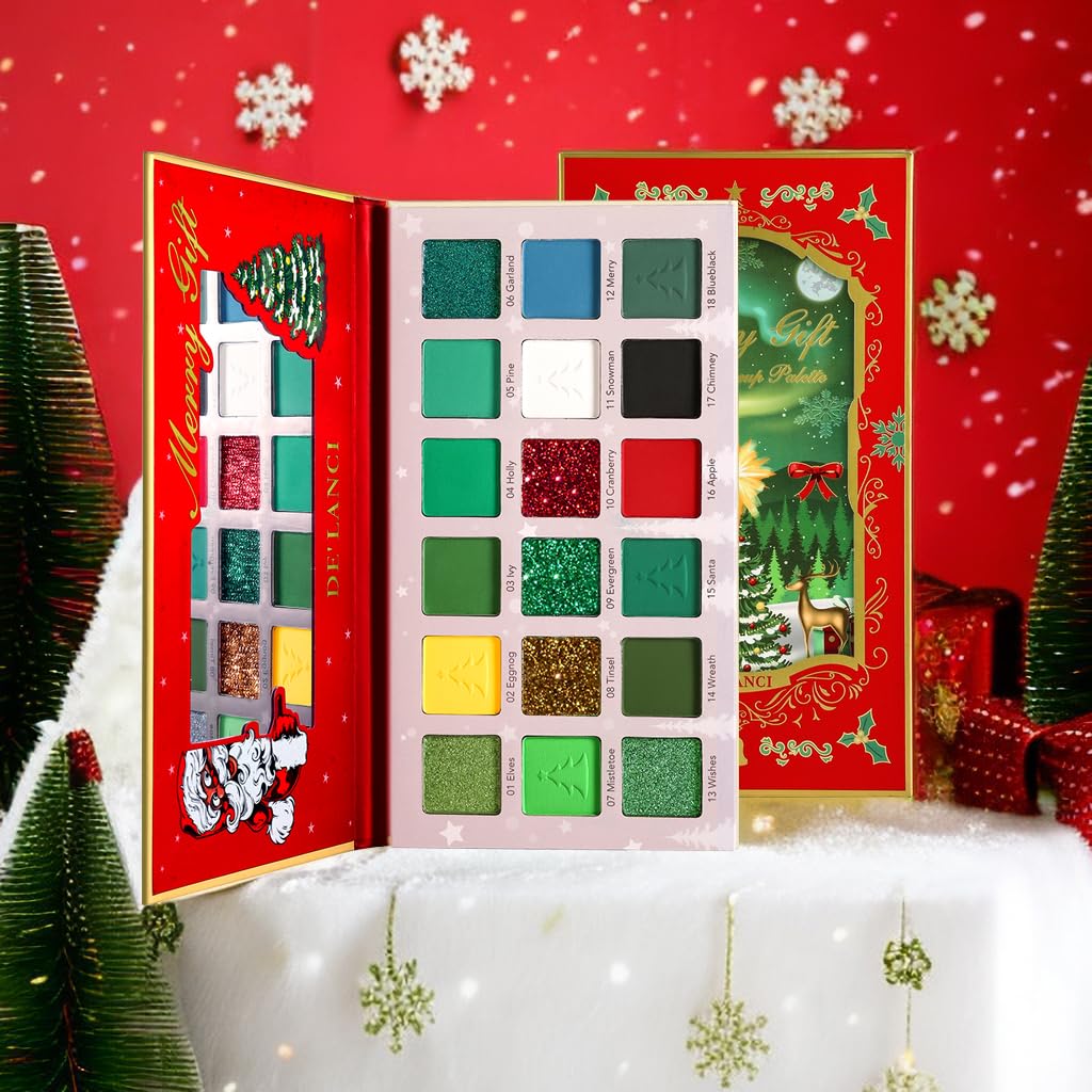 Afflano green palette ideal as a holiday gift for beauty lovers.