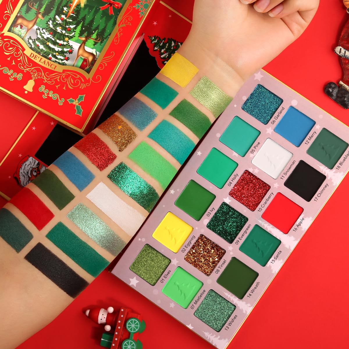 Afflano Green Eyeshadow Palette vegan formula suited for all skin tones.