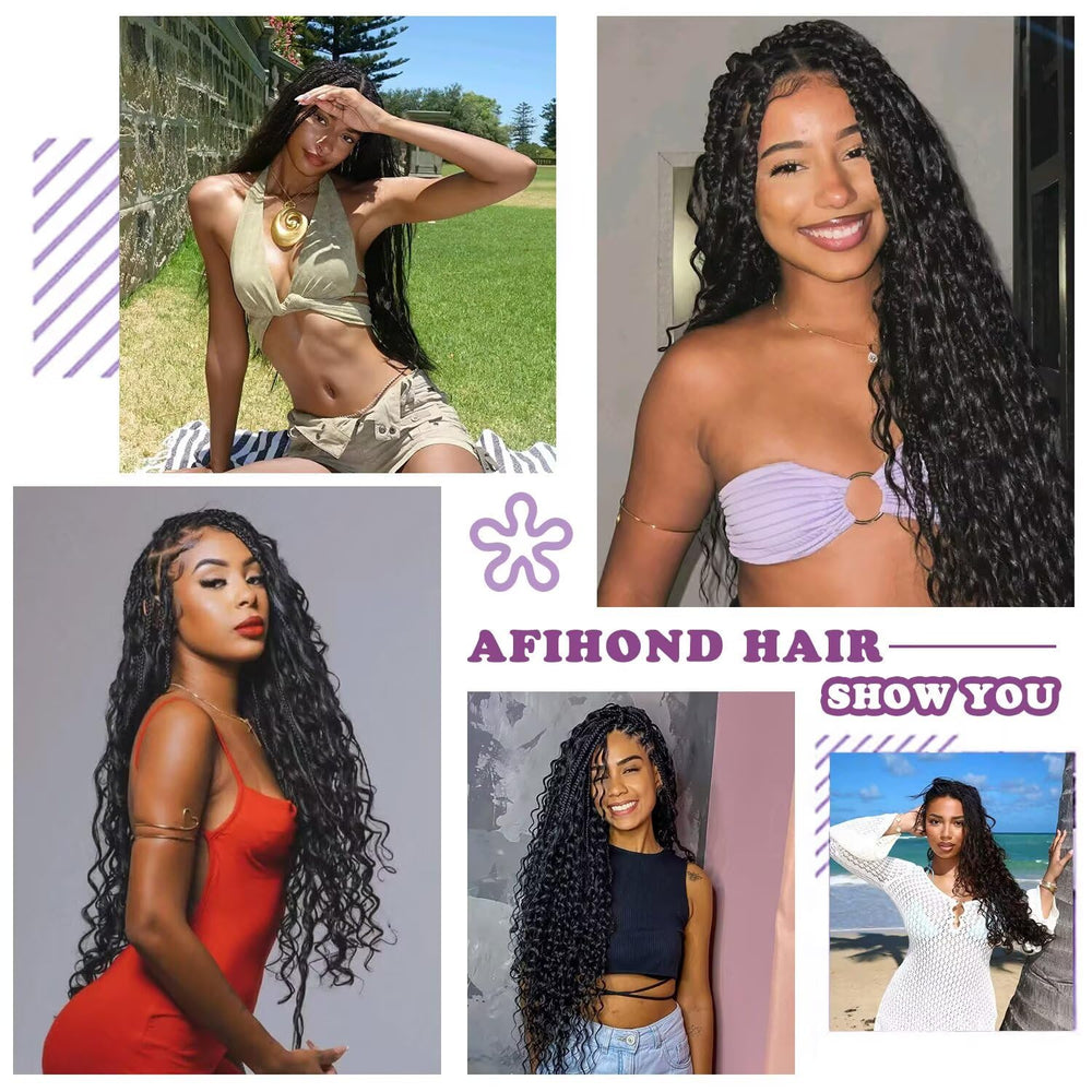 Afihond Brazilian virgin braiding hair 18-inch with durable shine